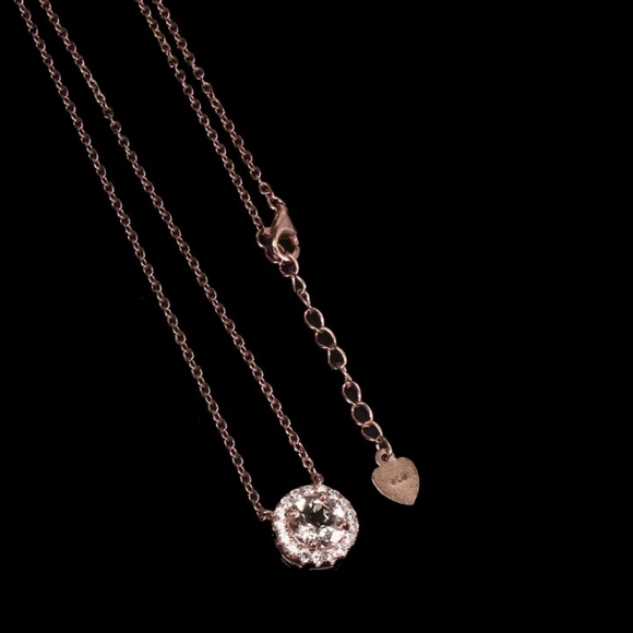 SOLD Natural Morganite 14K over 925 Pendant Chain - Picture 3 of 5